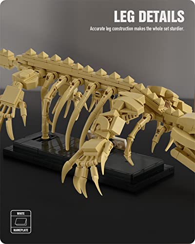 Nifeliz Mosasaurus Dinosaur Fossil Building Kit, Impressive Dinosaur Skeleton Model Decoration, Cool Dinosaur Gift Toy Set for Dinosaur Fans (498 PCS)
