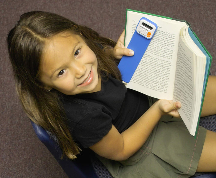 Mark-My-Time - Digital Bookmark - Mark My Time Reading Timer and Bookmark for Kids, Cool Bookmarks and Reading Incentives, Great Christmas Gift & Stocking Stuffer for Book Lovers - Neon Blue