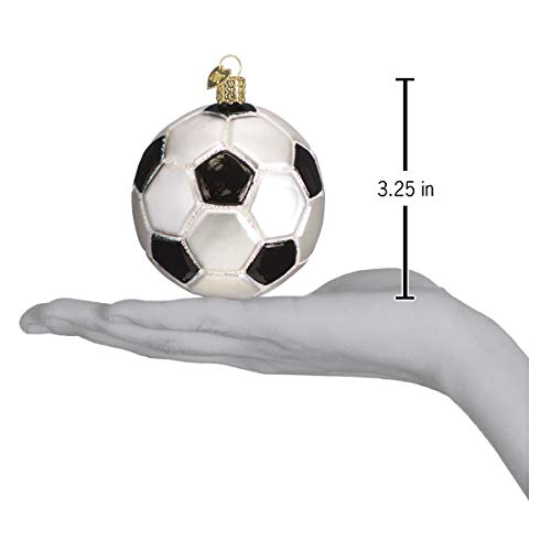 Old World Christmas 2020 Christmas Ornament Soccer Ball Glass Blown Ornament for Christmas Tree