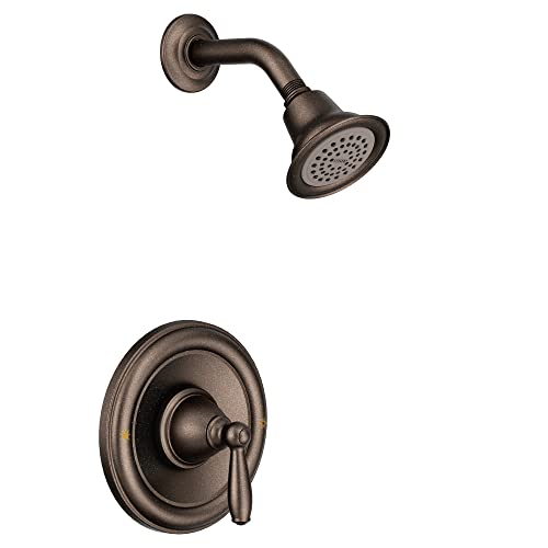 Moen Brantford Oil Rubbed Bronze Posi-Temp Pressure Balancing Shower Trim Kit with Shower Head and Lever Handle (Valve Required), T2152ORB