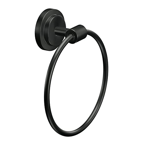 Moen DN0786BL Iso Collection Bathroom Hand Towel Ring, Matte Black