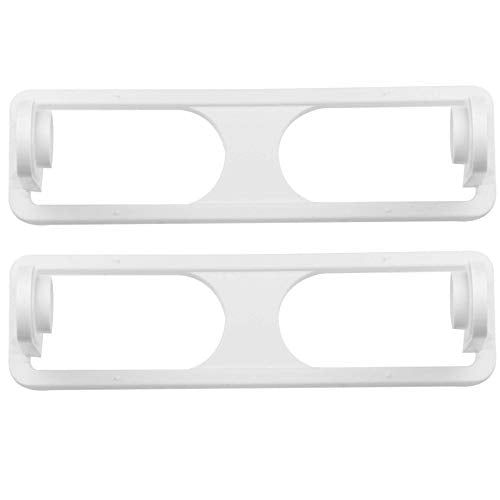 DecorRack Wall Mount Paper Towel Holder for Kitchen and Bath, Flexible Shatterproof -BPA Free- Plastic, Vertical or Horizontal Mount, Under Cabinet Folding Dispenser, Includes 2 Screws, White (2 Pack)