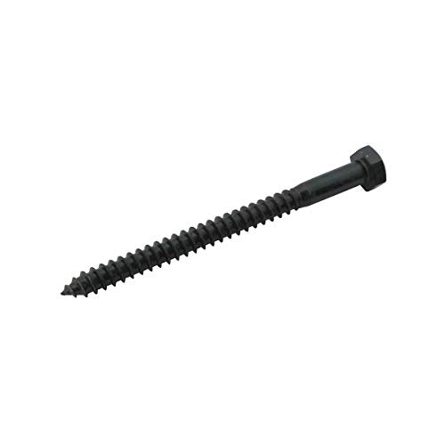 Renovators Supply Manufacturing Lag Bolts 4 in. Black Zinc Plated Steel Lag Screws with Hexagonal Head Pack of 50