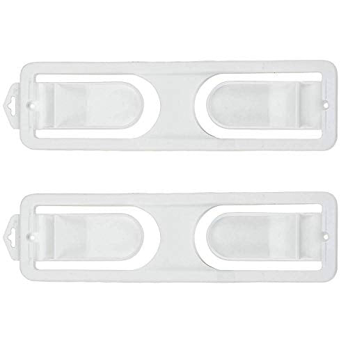 DecorRack Wall Mount Paper Towel Holder for Kitchen and Bath, Flexible Shatterproof -BPA Free- Plastic, Vertical or Horizontal Mount, Under Cabinet Folding Dispenser, Includes 2 Screws, White (2 Pack)