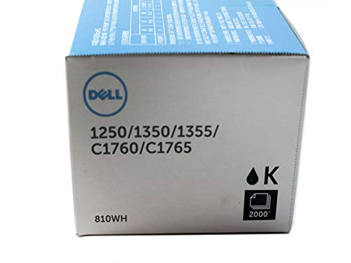 Dell 810WH 1250 1350 1355 C1760 C1765 Toner Cartridge (Black) in Retail Packaging, 1 Size