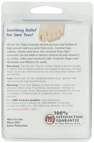 PediFix Visco-gel All-gel Toe/finger Tube - Mixed, 2-Count