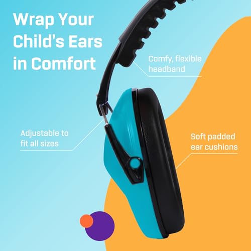 Vanderfields Noise Cancelling Headphones for Kids - Age 3-16 - 26dB Certified - Ear Protection Muffs for Autism & Toddlers