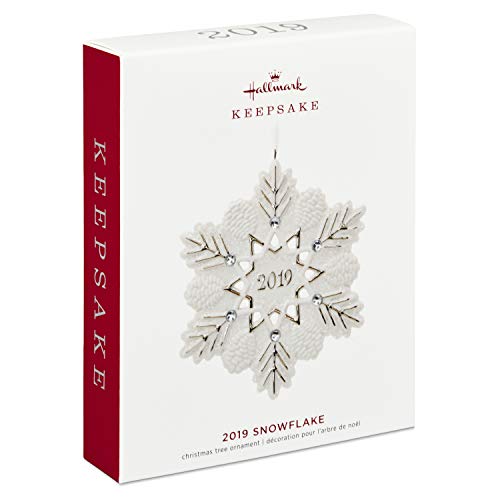 Hallmark Keepsake Christmas Year Dated 2019 Snowflake Ornament, Porcelain, 1799QGO2409