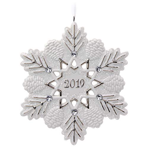 Hallmark Keepsake Christmas Year Dated 2019 Snowflake Ornament, Porcelain, 1799QGO2409