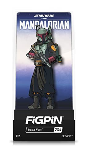 FiGPiN Star Wars The Mandalorian - Boba Fett #734, Enamel Pin, Collectible Pin