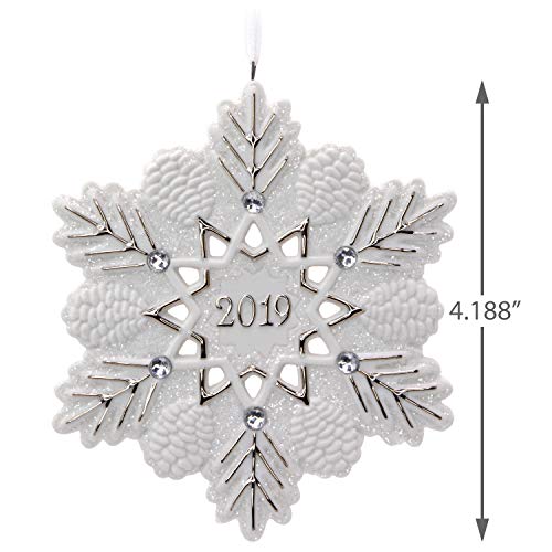 Hallmark Keepsake Christmas Year Dated 2019 Snowflake Ornament, Porcelain, 1799QGO2409