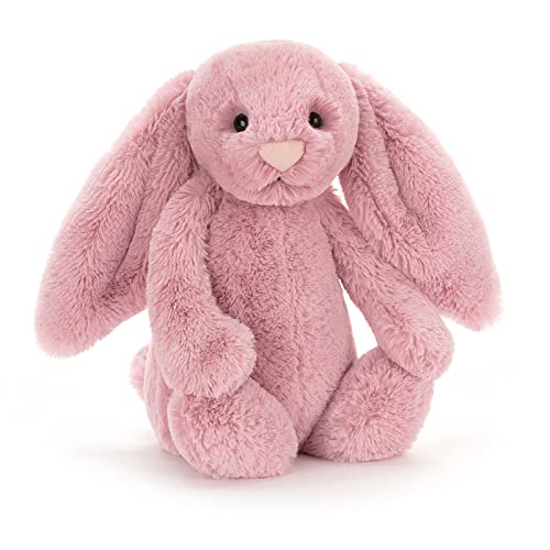 Jellycat Bashful Pink Tulip Bunny Stuffed Animal, Medium, 12 inches