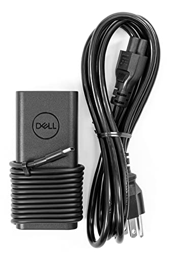 Dell Laptop Charger 65W Watt USB Type C AC Power Adapter LA65NM190/HA65NM190/DA65NM190 Include Power Cord for Dell XPS 12 9250, XPS 13 9350 Compatible with XPS Series and Latitude 5000 Series