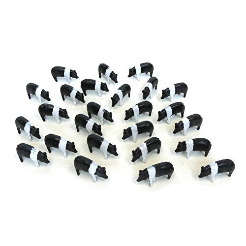 1/64th 25 Pack of Black & White Pigs ZFN12663