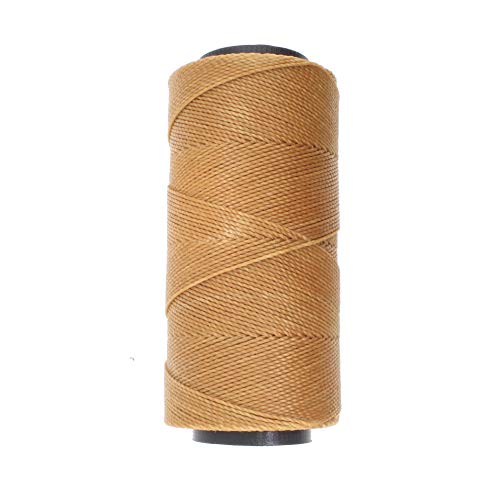 The Beadsmith Knot It Waxed Polyester Cord, 1mm Diameter, 144 Meter Spool (472 feet) (Tan)