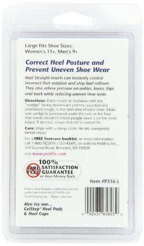 PediFix Heel Straights, Large, 1 Pair per Pack, (Pack of 2)