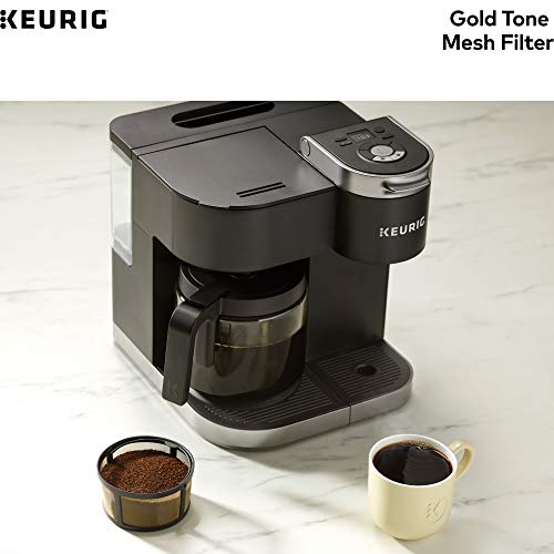 Keurig Reusable Ground Coffee Filter Compatible Essentials and K-Duo Brewers only, Eco-Friendly Way to Brew a Carafe, Gold Tone Mesh