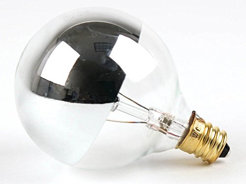 Bulbrite 25G16HM Half Chrome 25W Globe Shape Bulb
