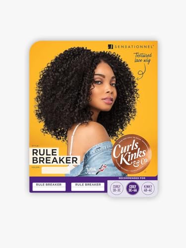 Sensationnel Synthetic Lace Front Wig Empress Edge Curls Kinks & Co The Rule Breaker (1B)