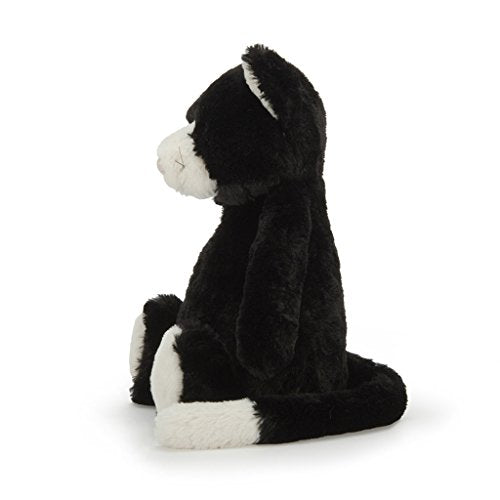 Jellycat Bashful Black and White Cat Stuffed Animal, Medium, 12 inches