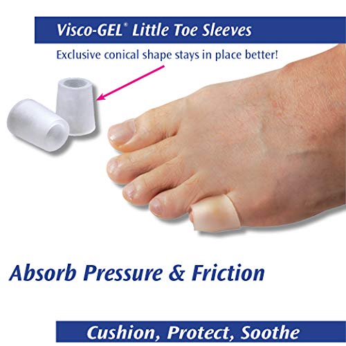 PediFix Visco-gel Little Toe Sleeves, 2-Count (Pack of 4)