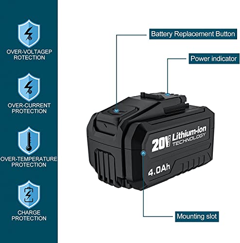 Wesco 20V 4.0Ah Li-ion Battery Pack