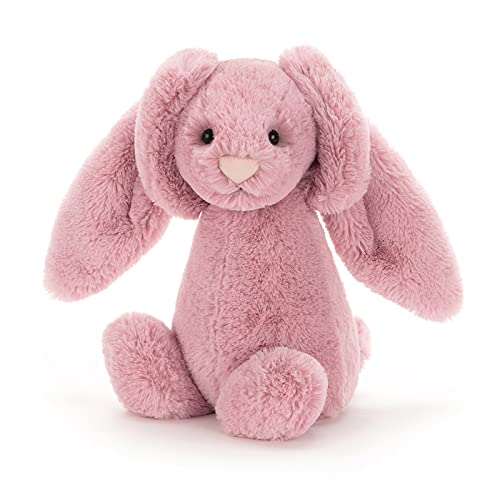 Jellycat Bashful Pink Tulip Bunny Stuffed Animal, Medium, 12 inches