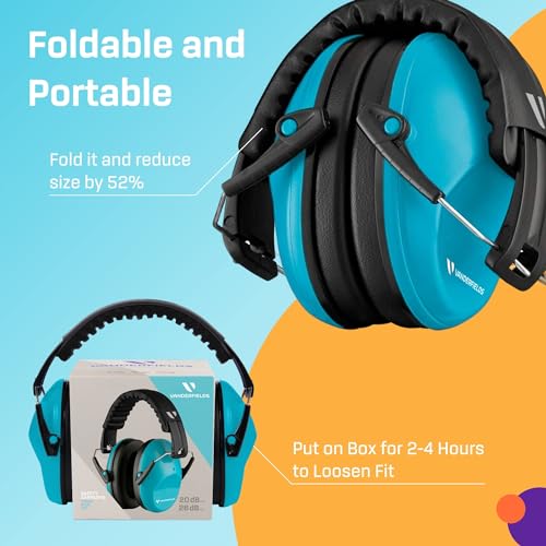 Vanderfields Noise Cancelling Headphones for Kids - Age 3-16 - 26dB Certified - Ear Protection Muffs for Autism & Toddlers