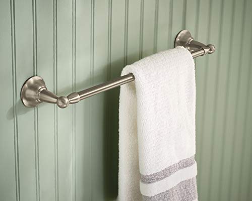 Moen DN6818BN Sage Collection 18-Inch Single -Towel Bar, 18 Inch, Brushed Nickel