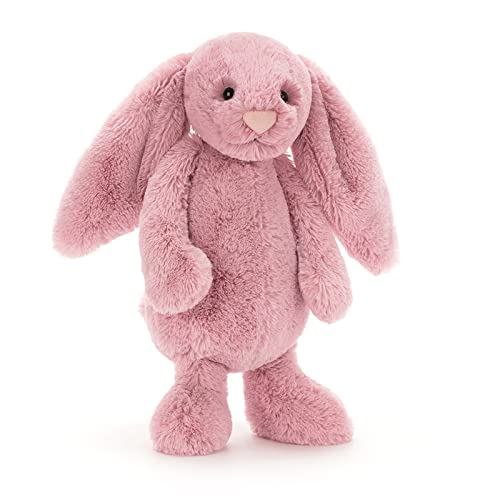 Jellycat Bashful Pink Tulip Bunny Stuffed Animal, Medium, 12 inches