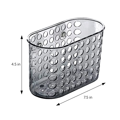 DecorRack Bath Caddy Basket with Suction Cups, Large Size, 7.5 Inch Long, Space Saving Shower Organizer Perfect to Hold Toiletries and Kitchen Accessories -BPA Free- Acrylic Plastic (1 Pack)