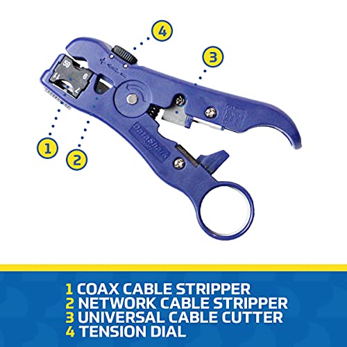DataShark 70029 Universal Cutter/Stripper for Flat or Round TV/UTP Cable