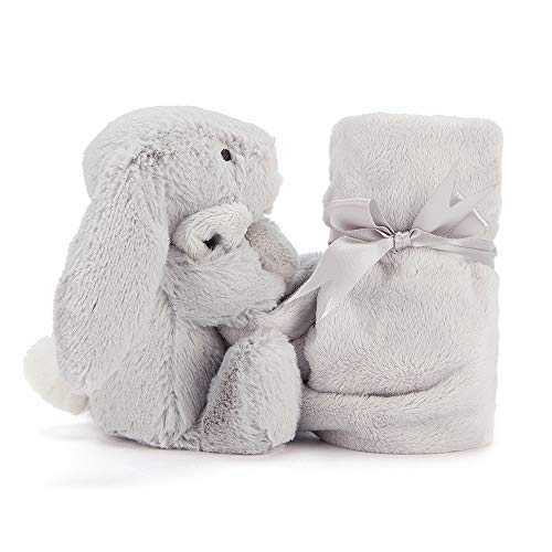 Jellycat Bashful Grey Bunny Baby Stuffed Animal Security Blanket