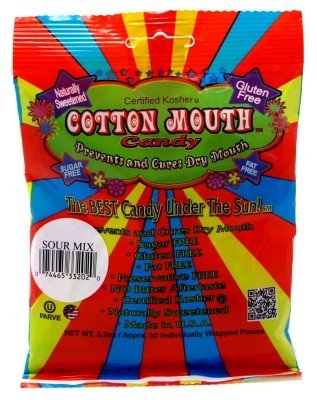 Cotton Mouth Candy Dry Mouth Relief Sour Mix 3.3 Ounce Bag (2 Bags)