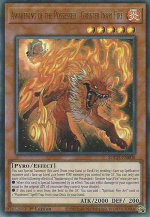 Awakening of The Possessed - Greater Inari Fire - SDCH-EN006 - Ultra Rare - 1st Edition