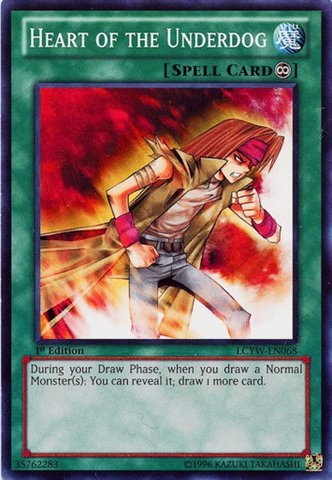 YU-GI-OH! - Heart of The Underdog (LCYW-EN068) - Legendary Collection 3: Yugi's World - Unlimited Edition - Common