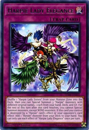 Yu-Gi-Oh! - Harpie Lady Elegance - LED4-EN005 - Legendary Duelists: Sisters of The Rose - 1st Edition - Rare