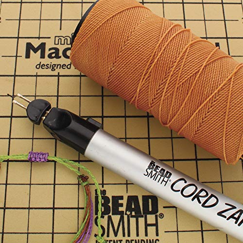 The Beadsmith Knot It Waxed Polyester Cord, 1mm Diameter, 144 Meter Spool (472 feet) (Tan)