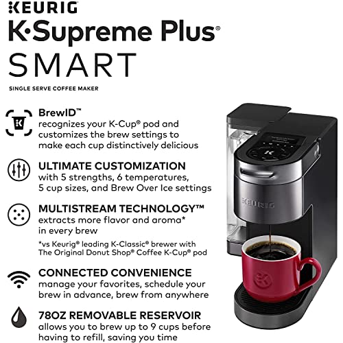 Keurig® K-Supreme Plus SMART Single Serve K-Cup Pod Coffee Maker, Black