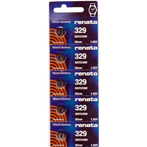 5 PACK Renata 329 Watch Batteries