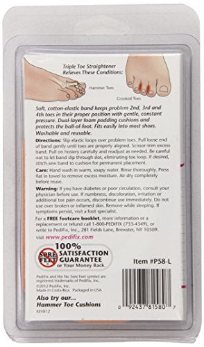 PediFix Triple Toe Straightener, Left Foot