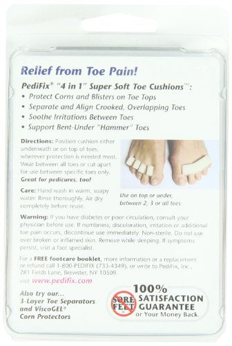 PediFix '4 In 1' Super Soft Toe Cushions, 2 Count