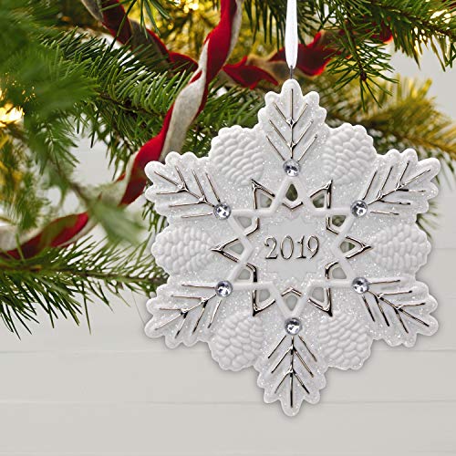 Hallmark Keepsake Christmas Year Dated 2019 Snowflake Ornament, Porcelain, 1799QGO2409