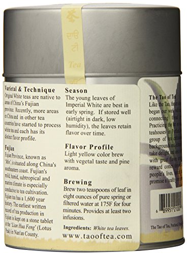 The Tao of Tea, Imperial White Tea, Loose Leaf, 2.0 Ounce Tins