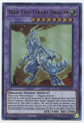 Blue-Eyes Tyrant Dragon - BACH-EN037 - Ultra Rare - 1st Edition