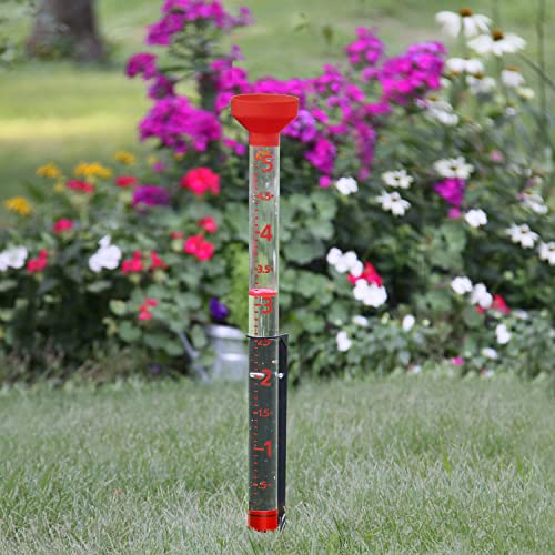 Taylor 5 Inch Capacity Jumbo Jr Rain Gauge, Red