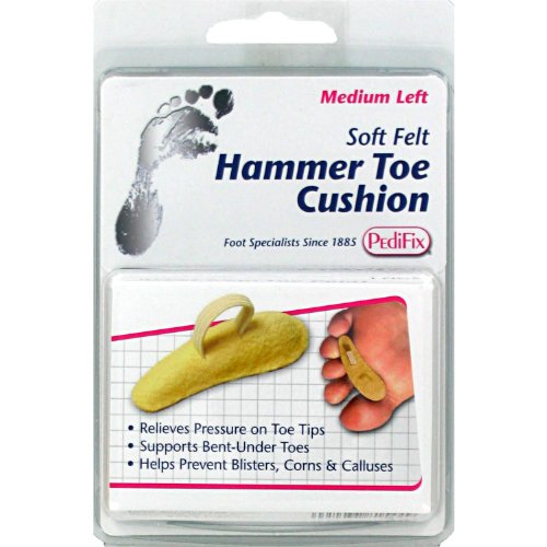 PediFix Hammer Toe Cushion, Large, Right, 2 Count (Pack of 1)