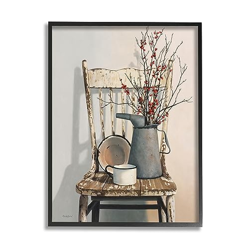 Stupell Industries Vintage Rustic Things Neutral Painting Framed Giclee Art Design By Artist Cecile Baird