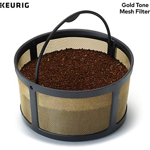 Keurig Reusable Ground Coffee Filter Compatible Essentials and K-Duo Brewers only, Eco-Friendly Way to Brew a Carafe, Gold Tone Mesh