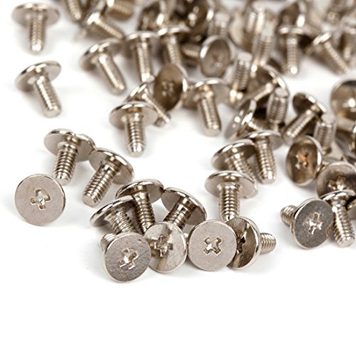 RUBYCA 12MM 50 Sets Metal Tree Spikes and Studs Metallic Screw-Back for DIY Punk Leather-Craft Pink